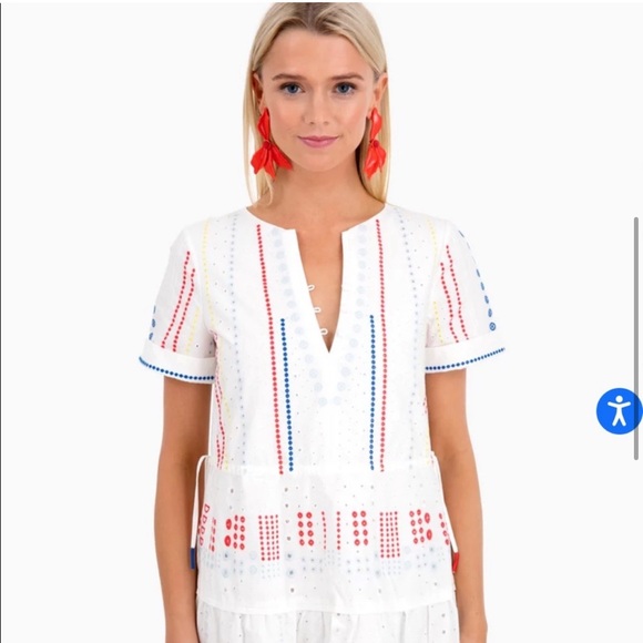 Tanya Taylor striped eyelet CeCe Dress - Picture 3 of 5